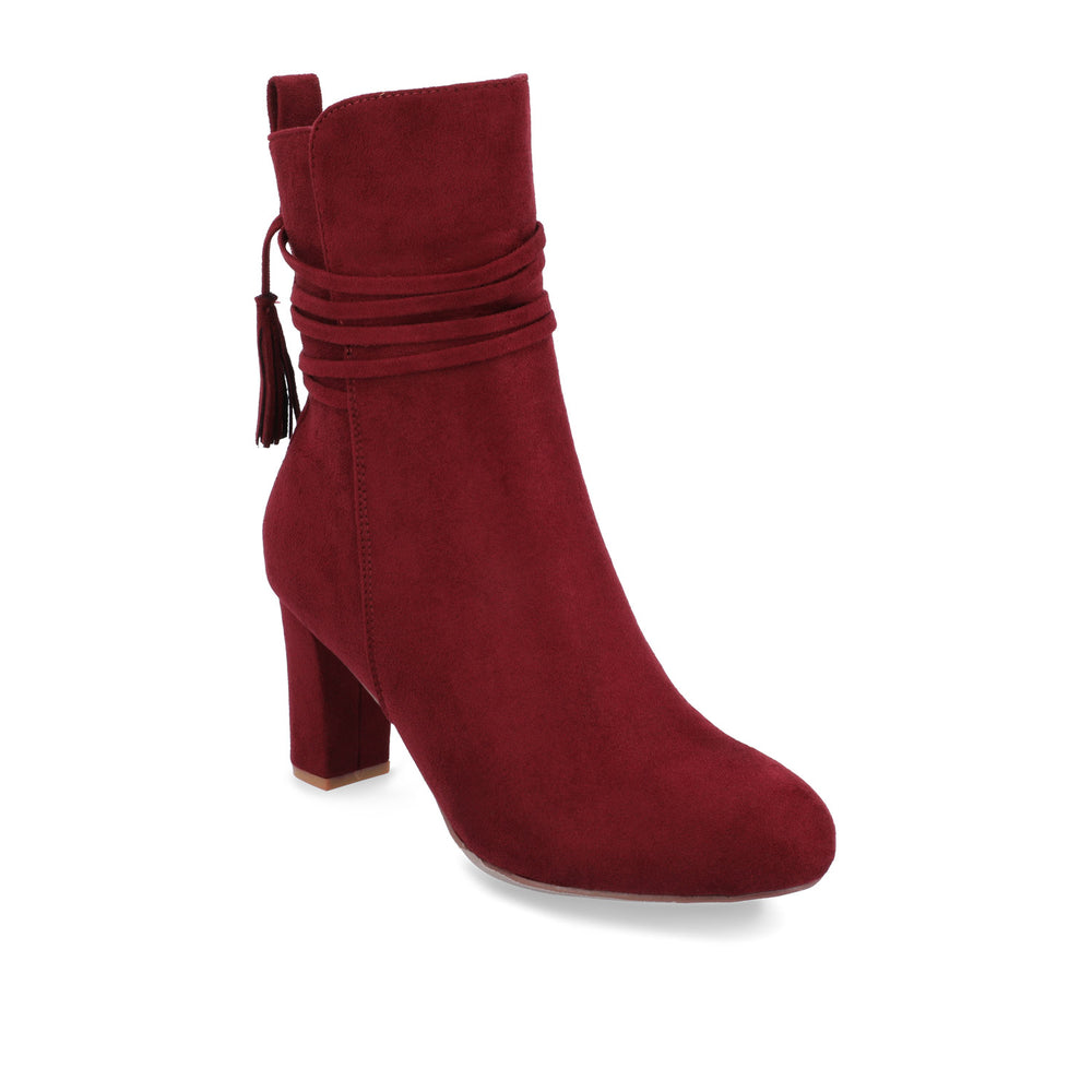 ZURI ZIP-UP BOOTIES IN FAUX SUEDE