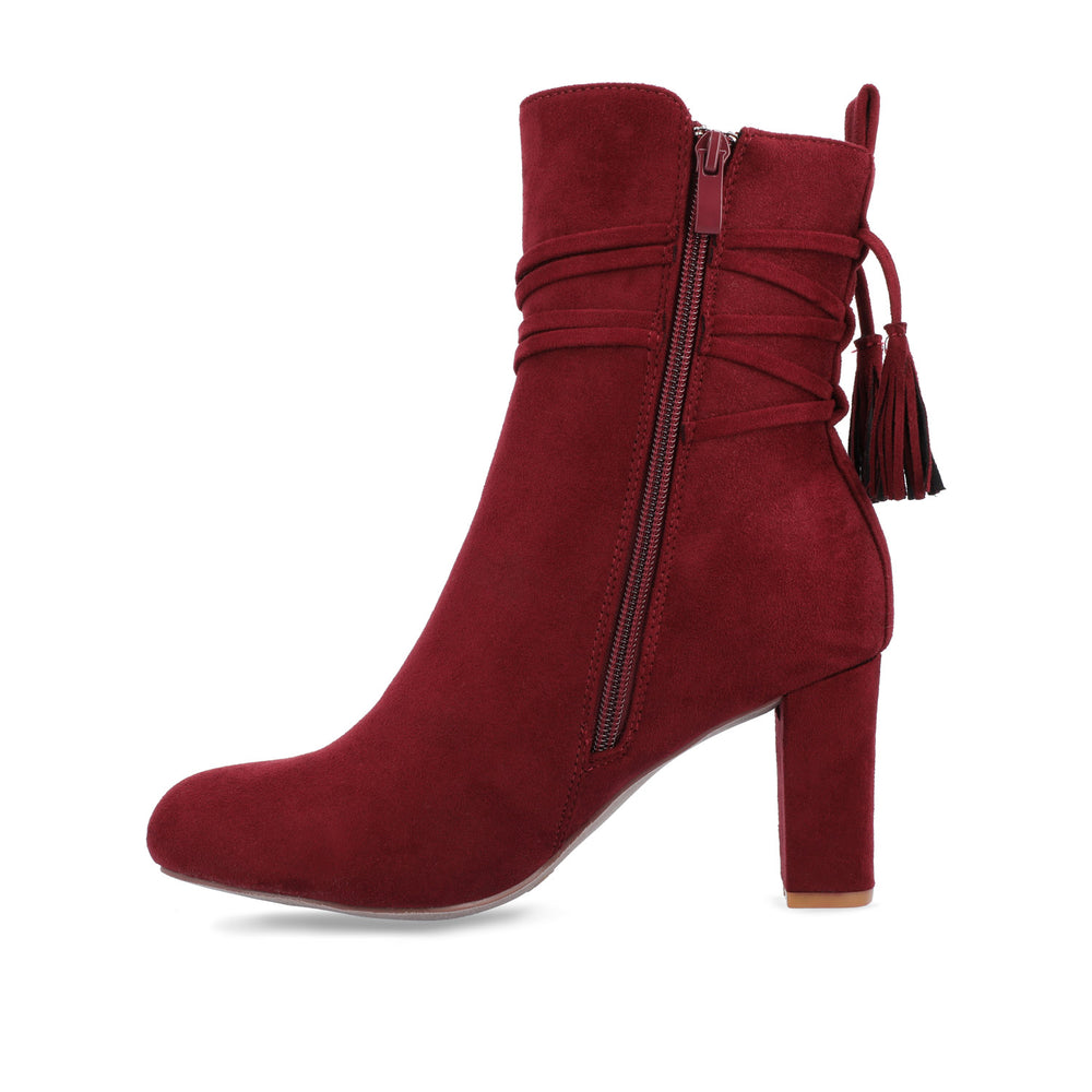 ZURI ZIP-UP BOOTIES IN FAUX SUEDE