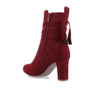 ZURI ZIP-UP BOOTIES IN FAUX SUEDE