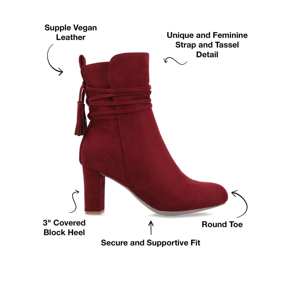 ZURI ZIP-UP BOOTIES IN FAUX SUEDE