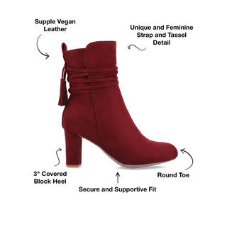 ZURI ZIP-UP BOOTIES IN FAUX SUEDE