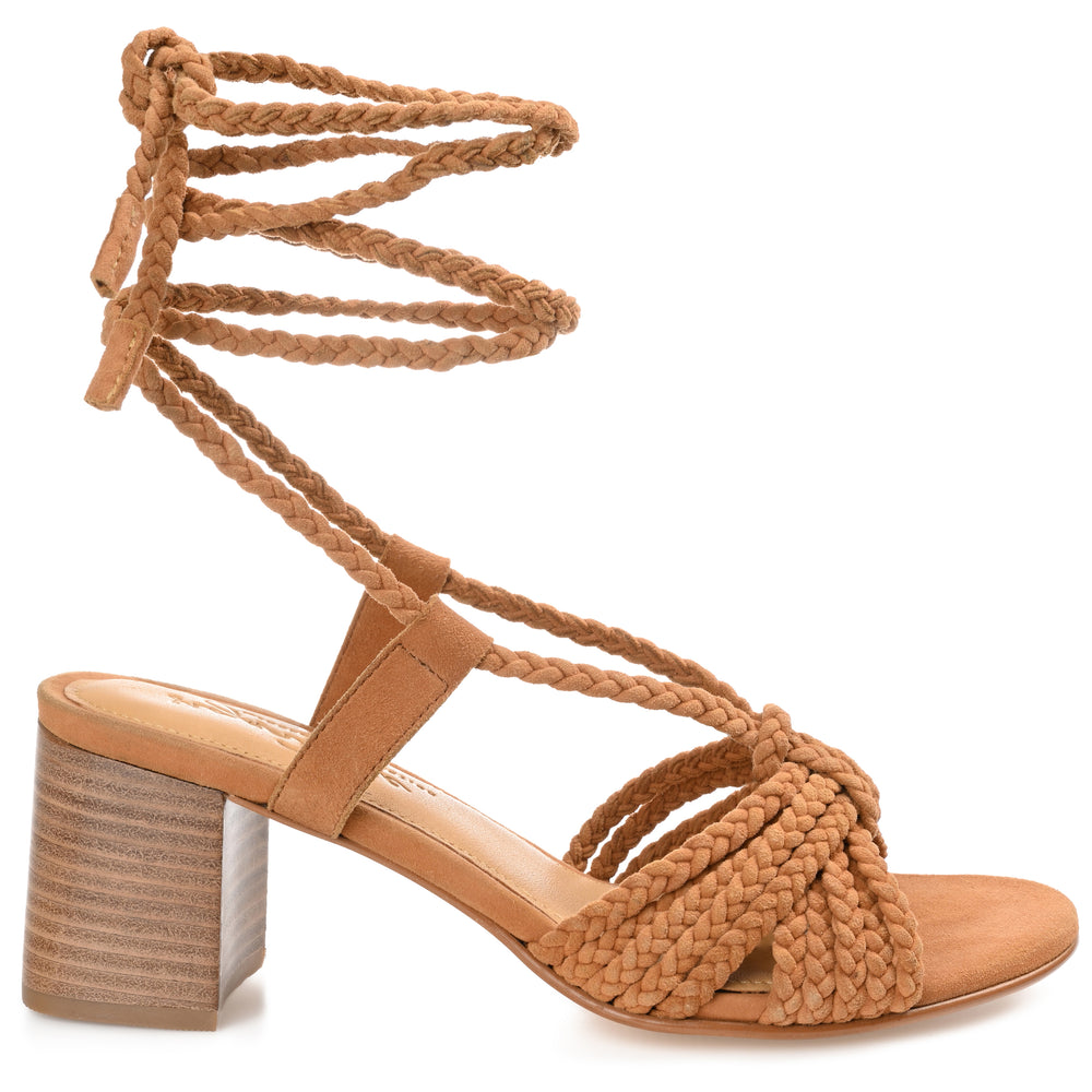 RAILEE STRAPPY HEELED SANDALS IN SUEDE