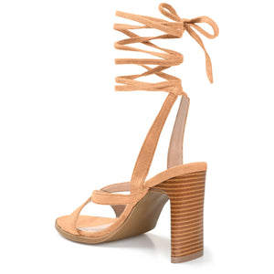 ADALEE HEELED SANDALS - Tan