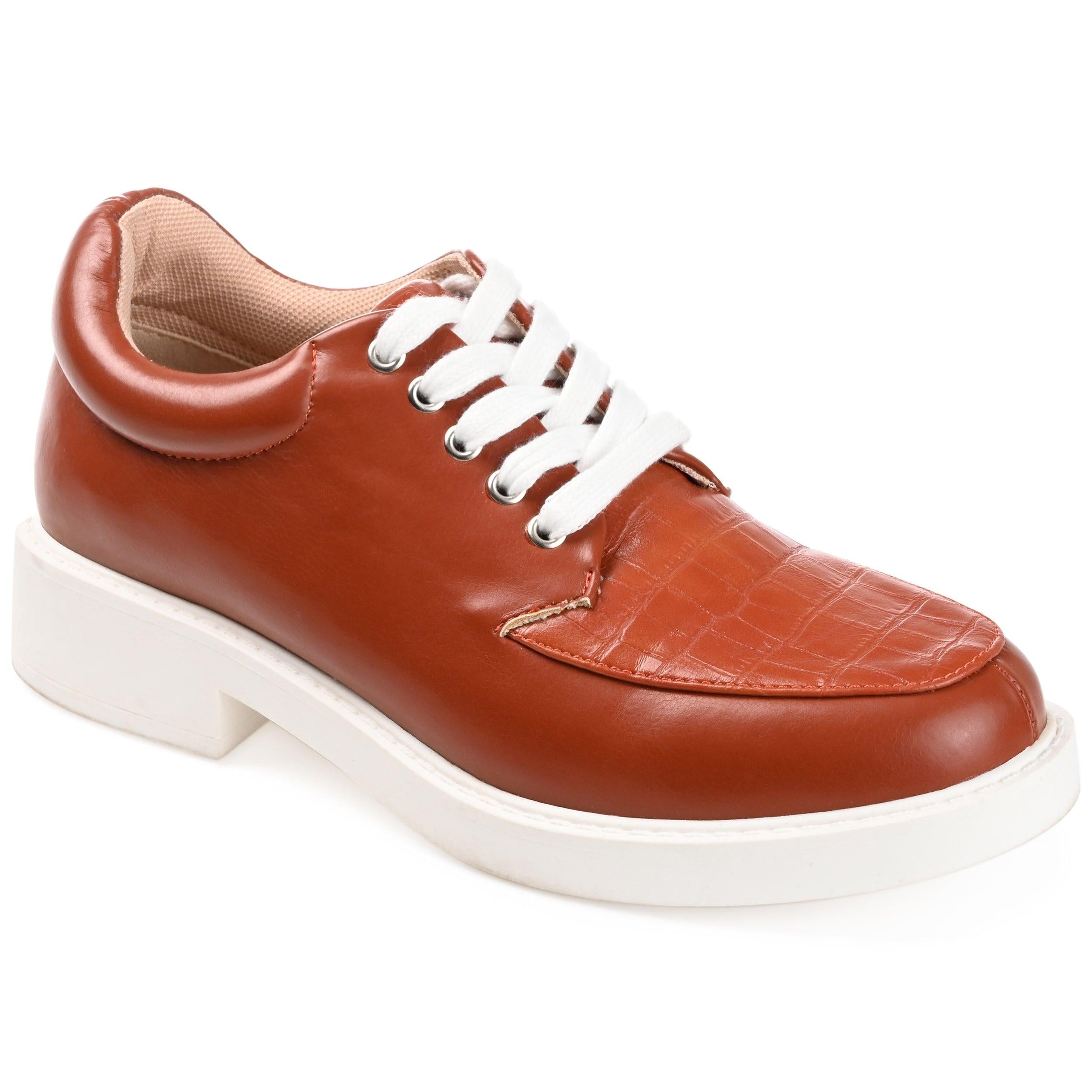 ALIAH OXFORD FLATS IN VEGAN LEATHER - Clay