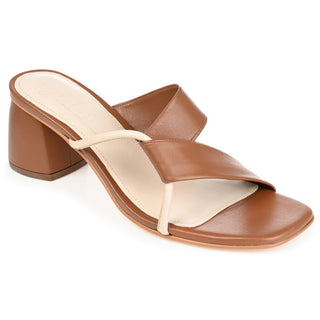 JOSSETTE BLOCK HEEL MULES IN LEATHER