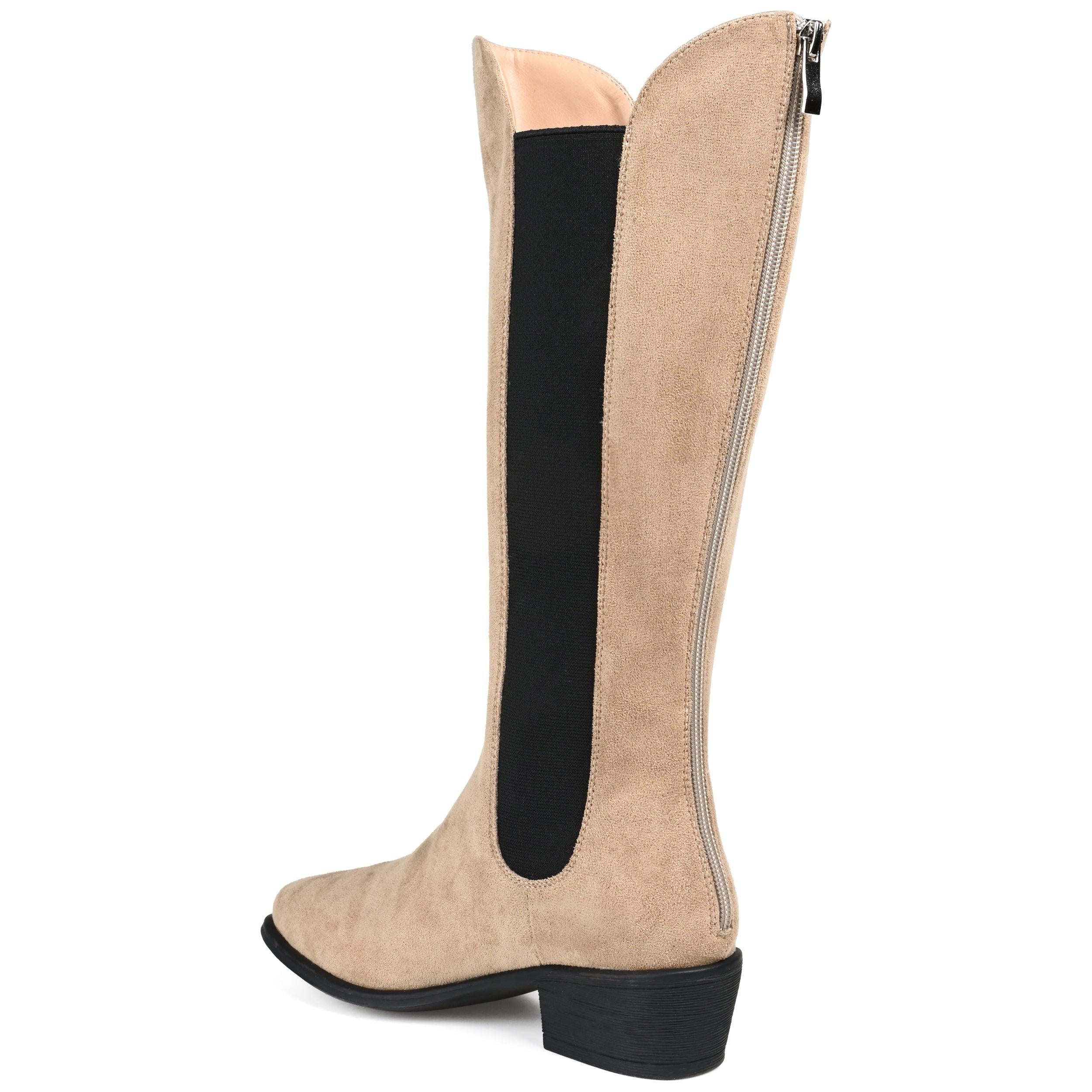 CELESST CHELSEA BOOTS IN FAUX SUEDE - Taupe