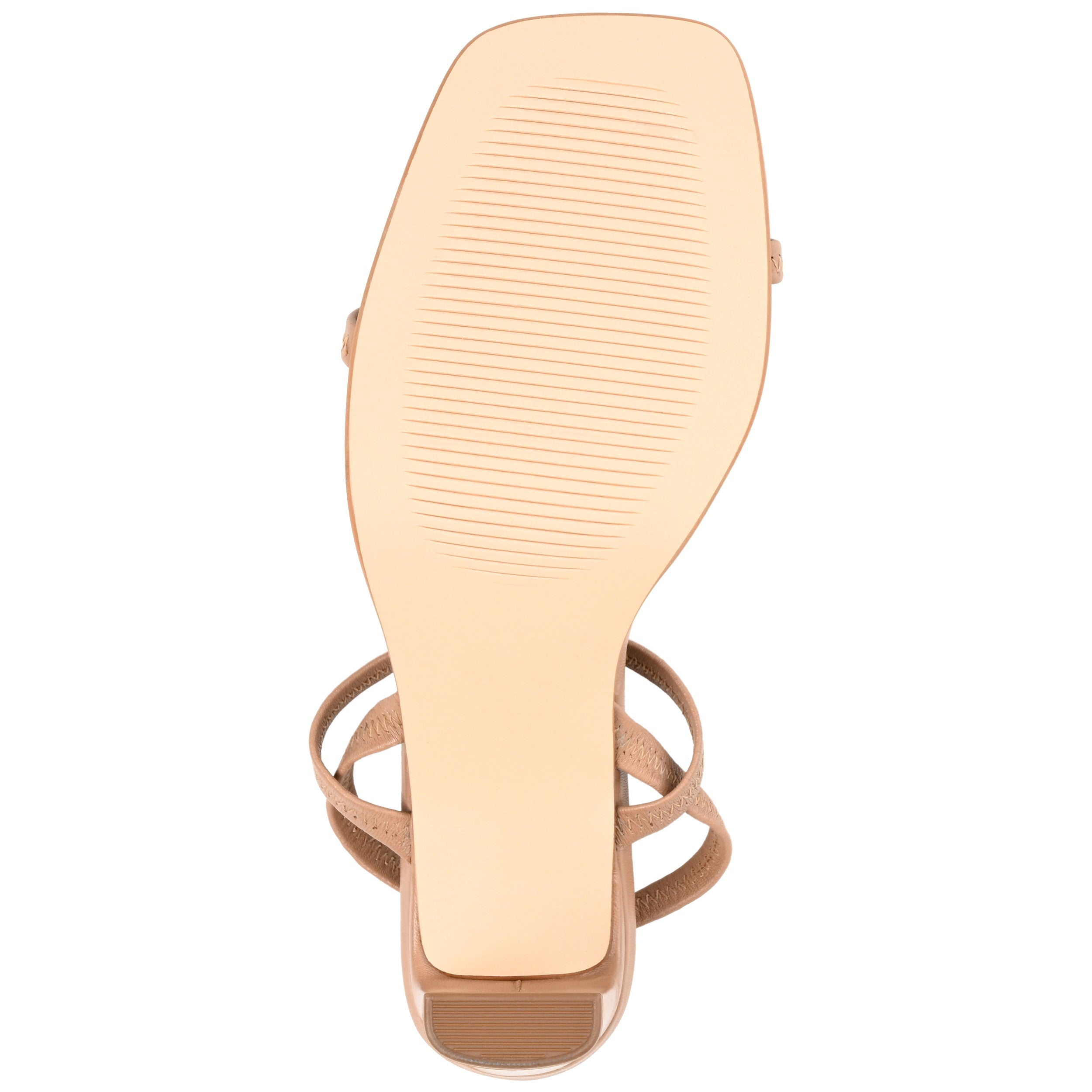 LENONN STRAPPY BLOCK HEELS IN LEATHER - Tan