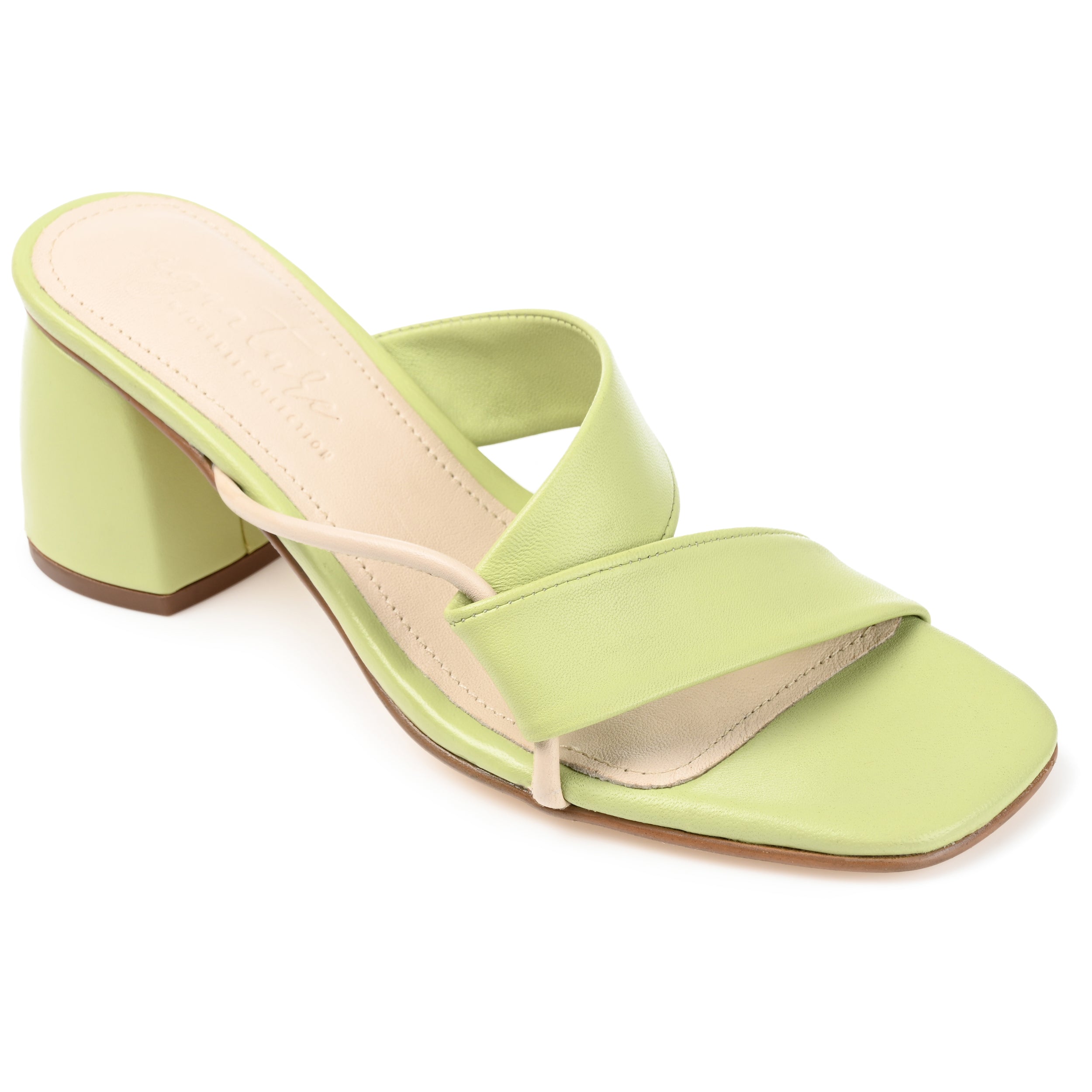 JOSSETTE BLOCK HEEL MULES IN LEATHER