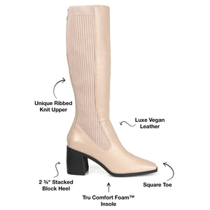 WINNY KNEE HIGH BOOTS IN X-WIDE CALF - Taupe