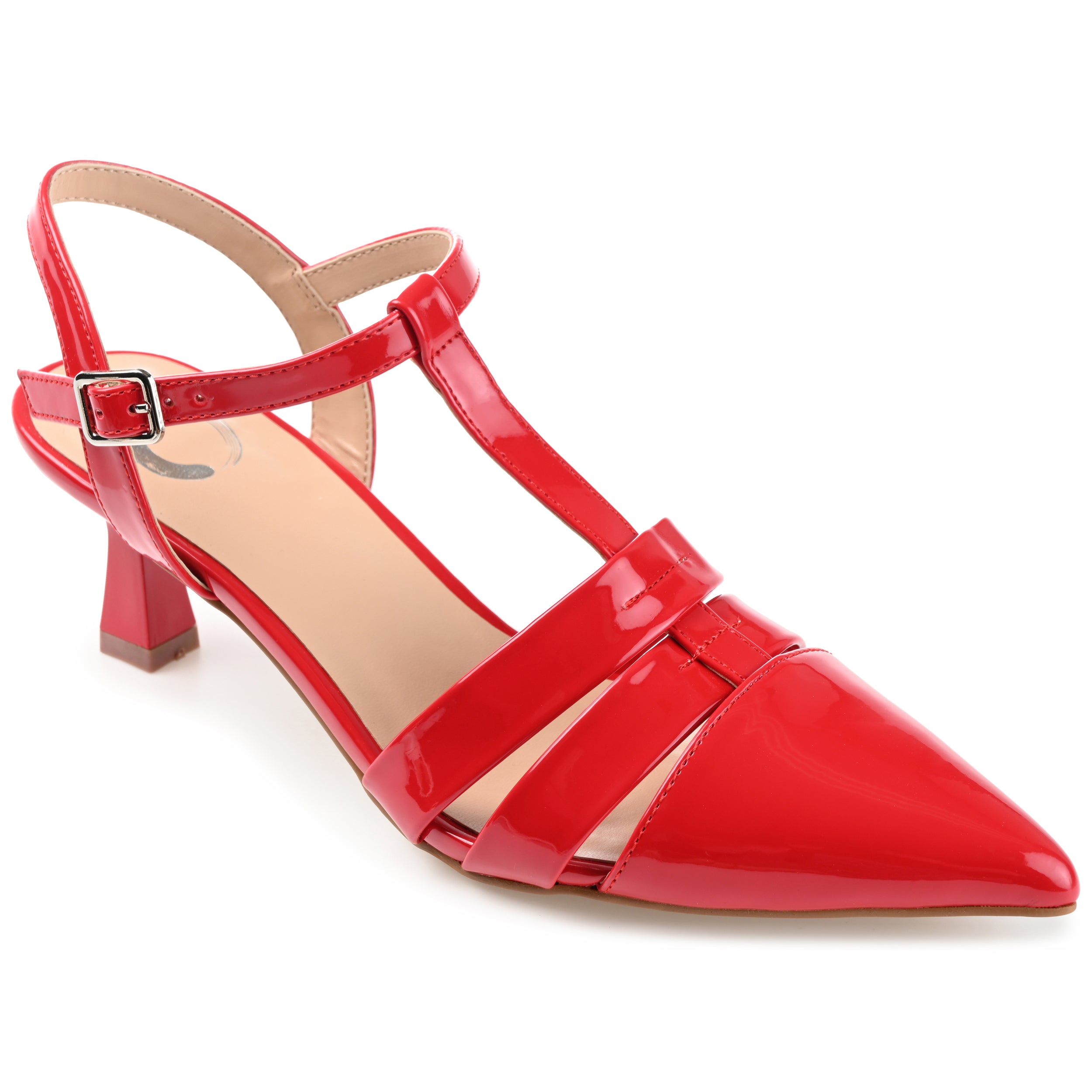 JAZLYNN T-STRAP KITTEN HEELS IN STATEMENT – Journee Collection