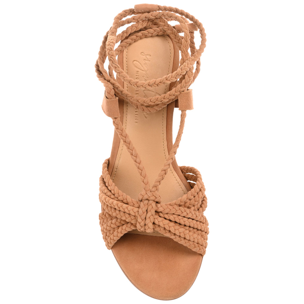 RAILEE STRAPPY HEELED SANDALS IN SUEDE