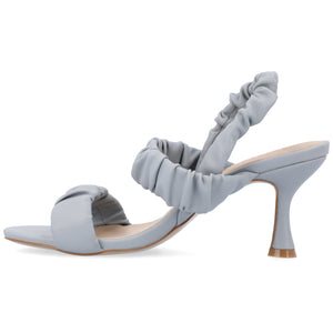 AMAREE STRAPPY HEELS IN VEGAN LEATHER - Blue