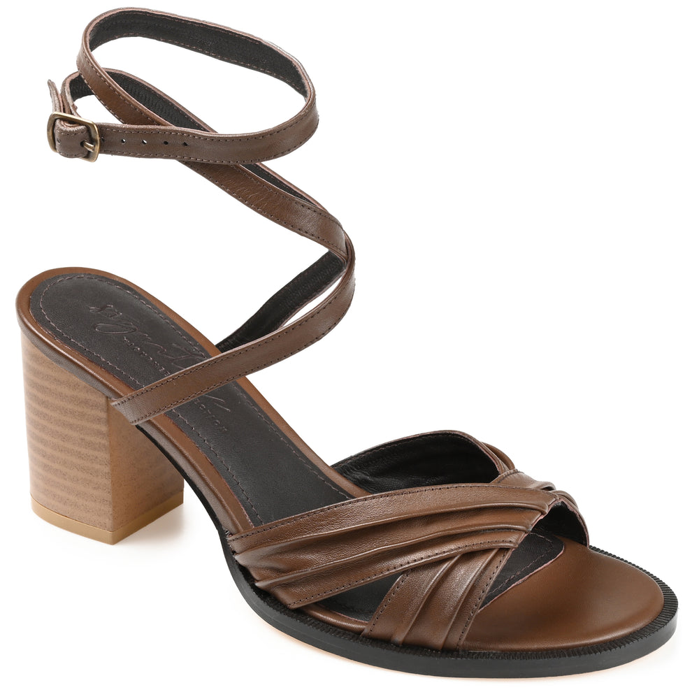 FREEDA STRAPPY HEELED SANDALS IN LEATHER