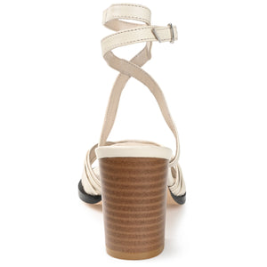 FREEDA STRAPPY HEELED SANDALS IN LEATHER - Off White