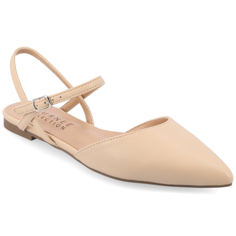 MARTINE WARM SHADE SLINGBACK FLATS IN WIDE