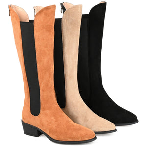 CELESST CHELSEA BOOTS IN FAUX SUEDE - Taupe
