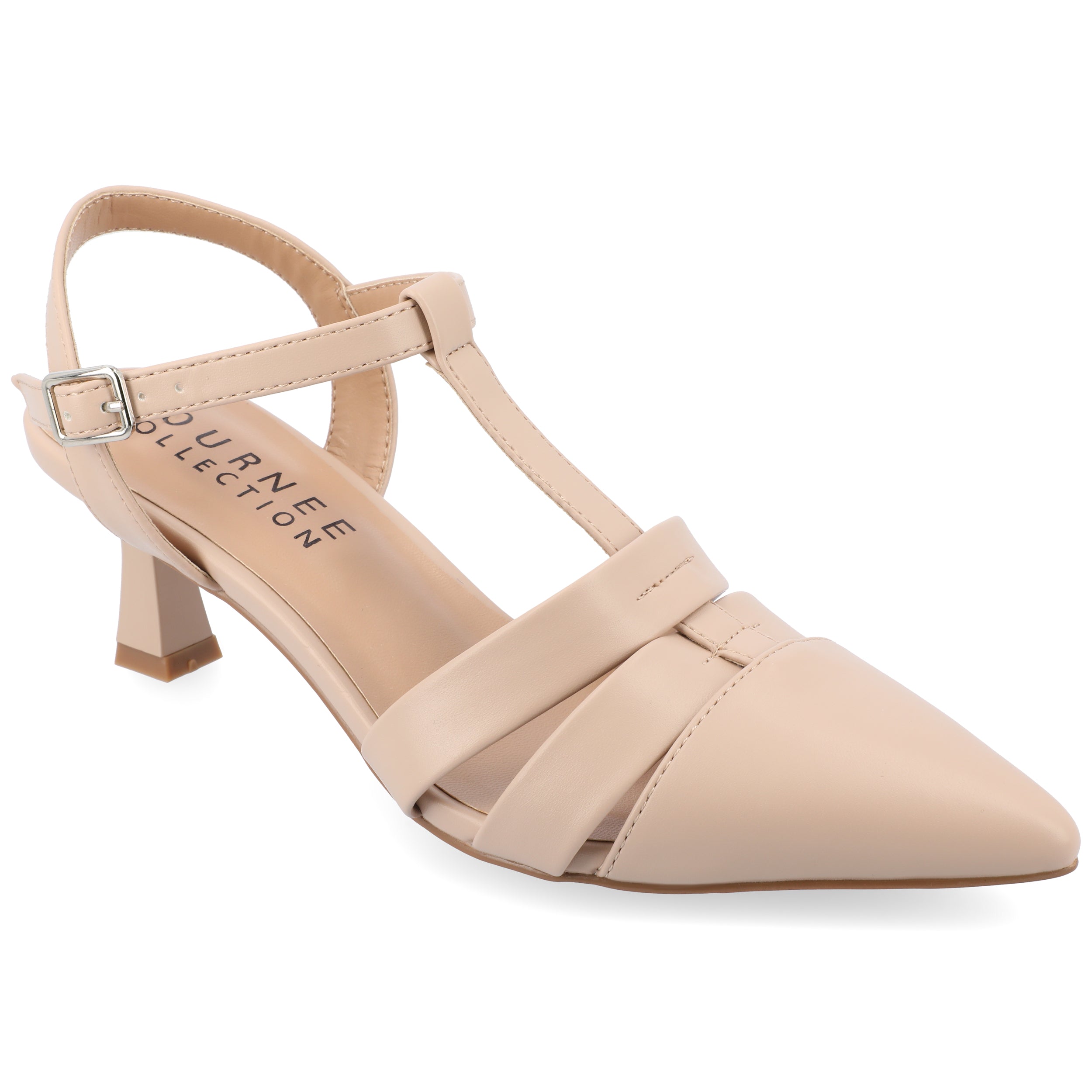JAZLYNN T-STRAP KITTEN HEELS IN STATEMENT – Journee Collection