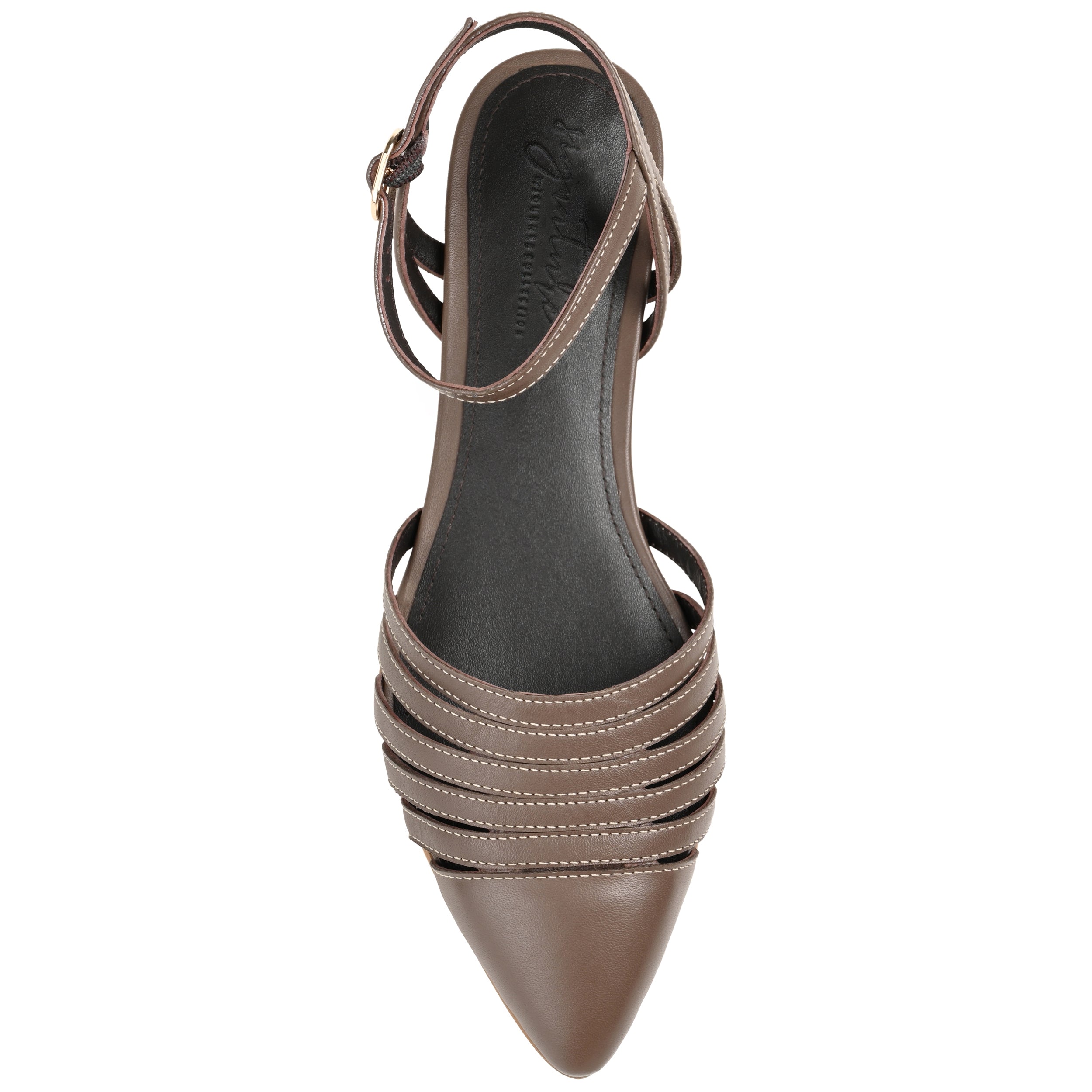 DEXIE FISHERMAN FLATS IN LEATHER - Brown