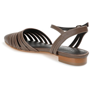 DEXIE FISHERMAN FLATS IN LEATHER - Brown