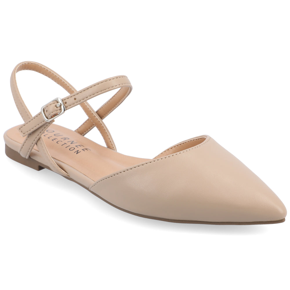 MARTINE WARM SHADE SLINGBACK FLATS IN WIDE