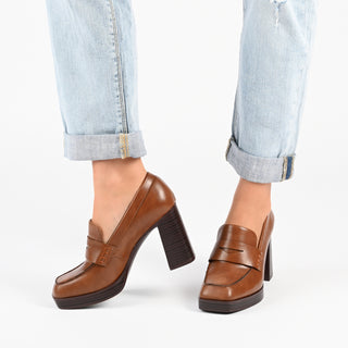 EZZEY BLOCK HEEL LOAFERS IN WIDE