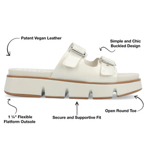 KANDRI SLIP-ON SANDALS - Ivory