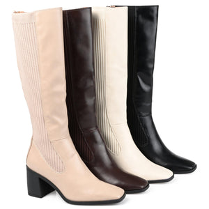 WINNY KNEE HIGH BOOTS IN WIDE CALF - Taupe