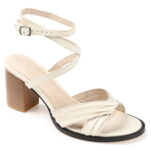 FREEDA STRAPPY HEELED SANDALS IN LEATHER - Off White