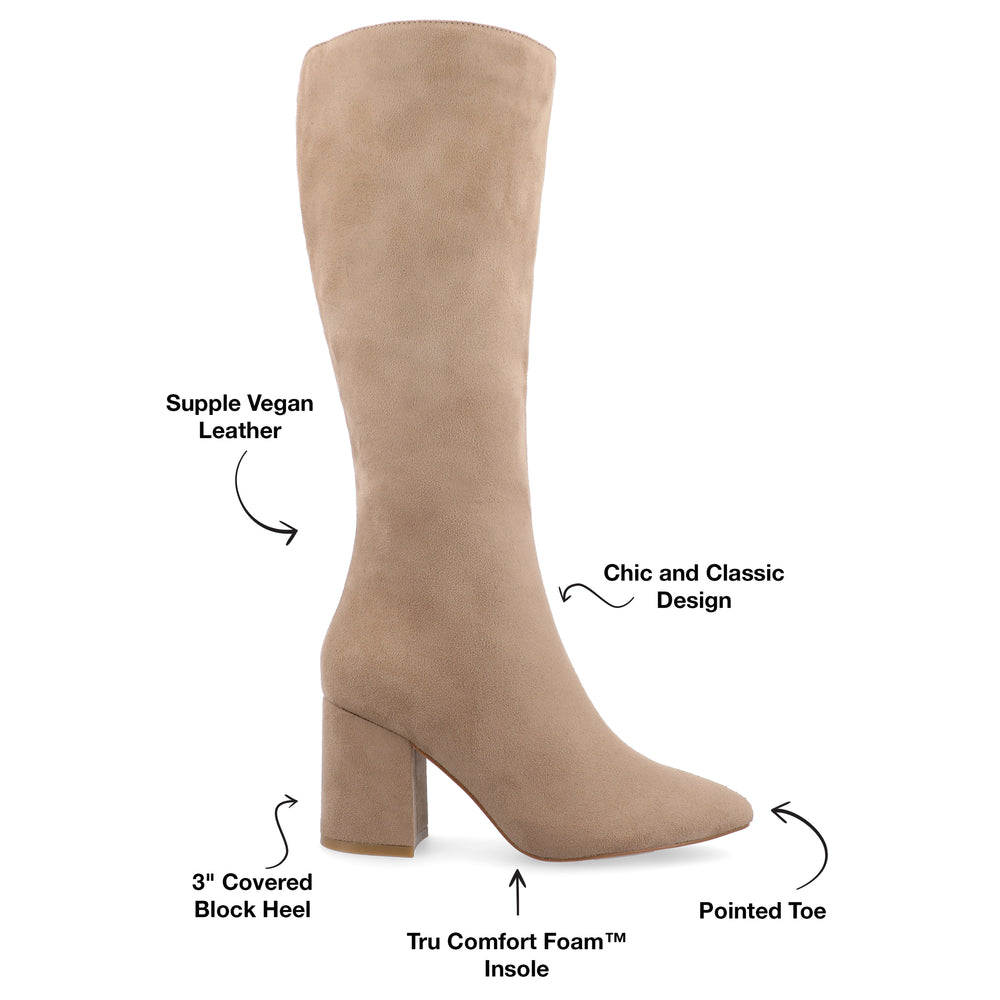 AMEYLIA KNEE-HIGH BOOTS IN X-WIDE CALF