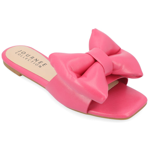 FAYRE PUFFED SLIDE SANDALS IN WIDE – Journee Collection