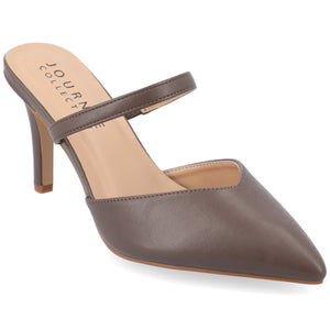 YVON WARM SHADE STILETTO PUMP HEELS IN WIDE - Truffle