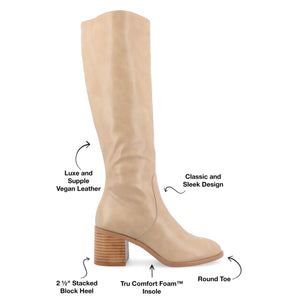 ROMILLY KNEE HIGH BOOTS IN X-WIDE CALF - Tan