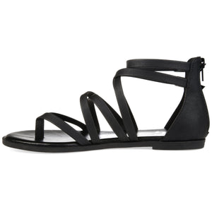 ZAILIE GLADIATOR SANDALS IN VEGAN LEATHER - Black