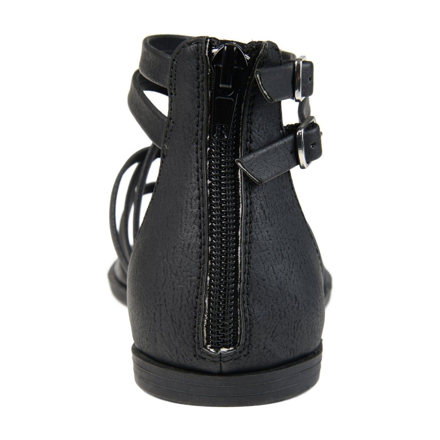 ZAILIE GLADIATOR SANDALS IN VEGAN LEATHER - Black