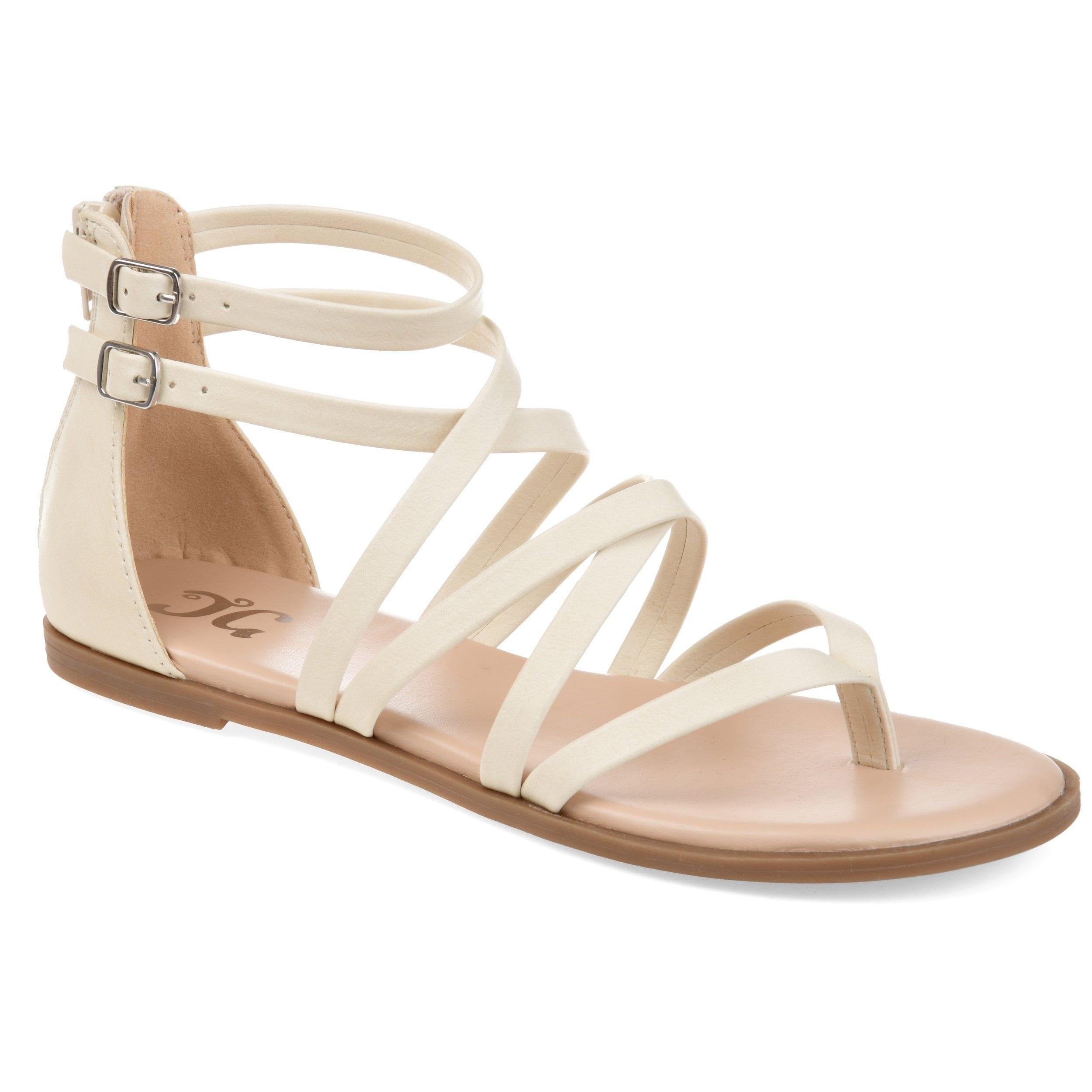 ZAILIE GLADIATOR SANDALS IN VEGAN LEATHER - Ivory
