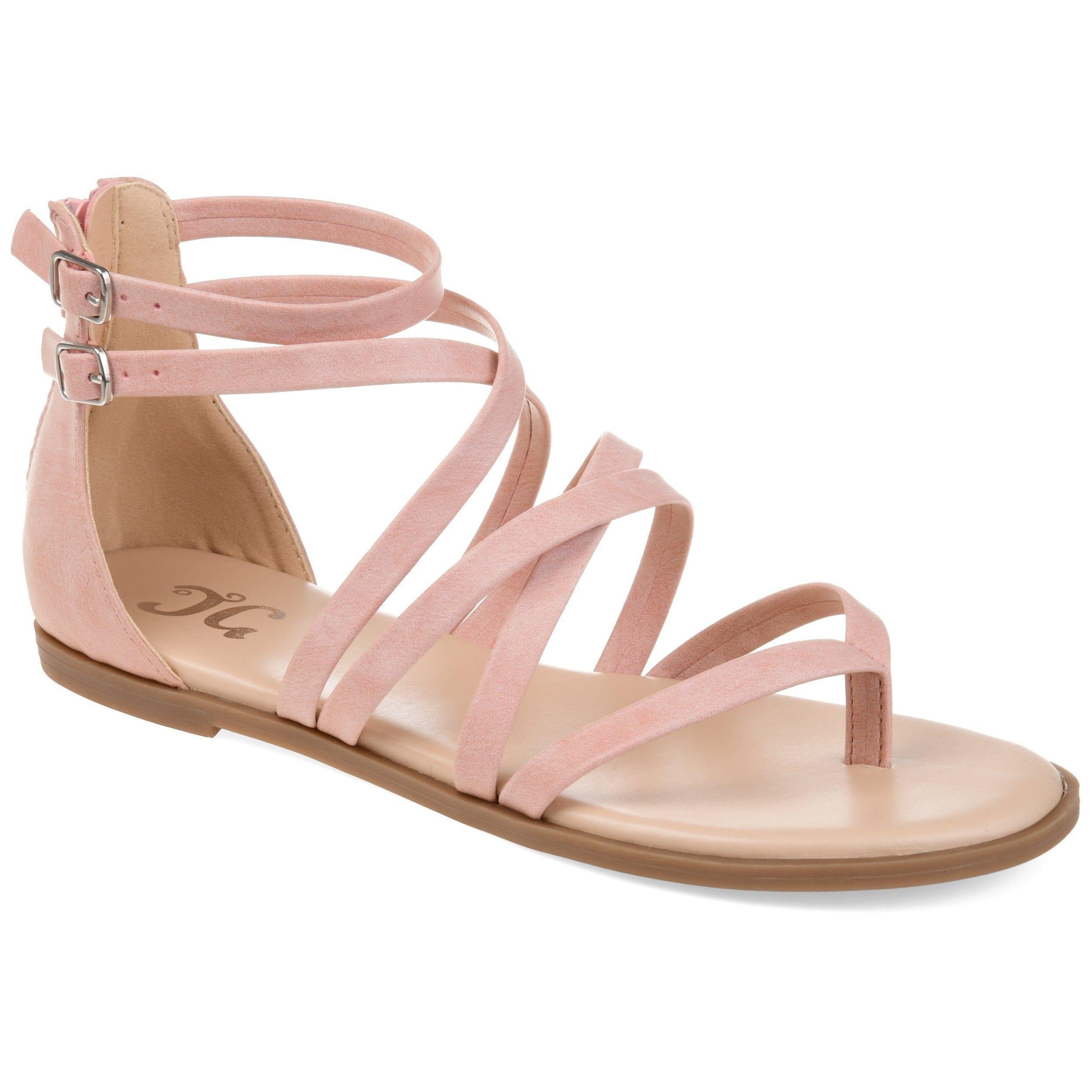 ZAILIE GLADIATOR SANDALS IN VEGAN LEATHER - Pink