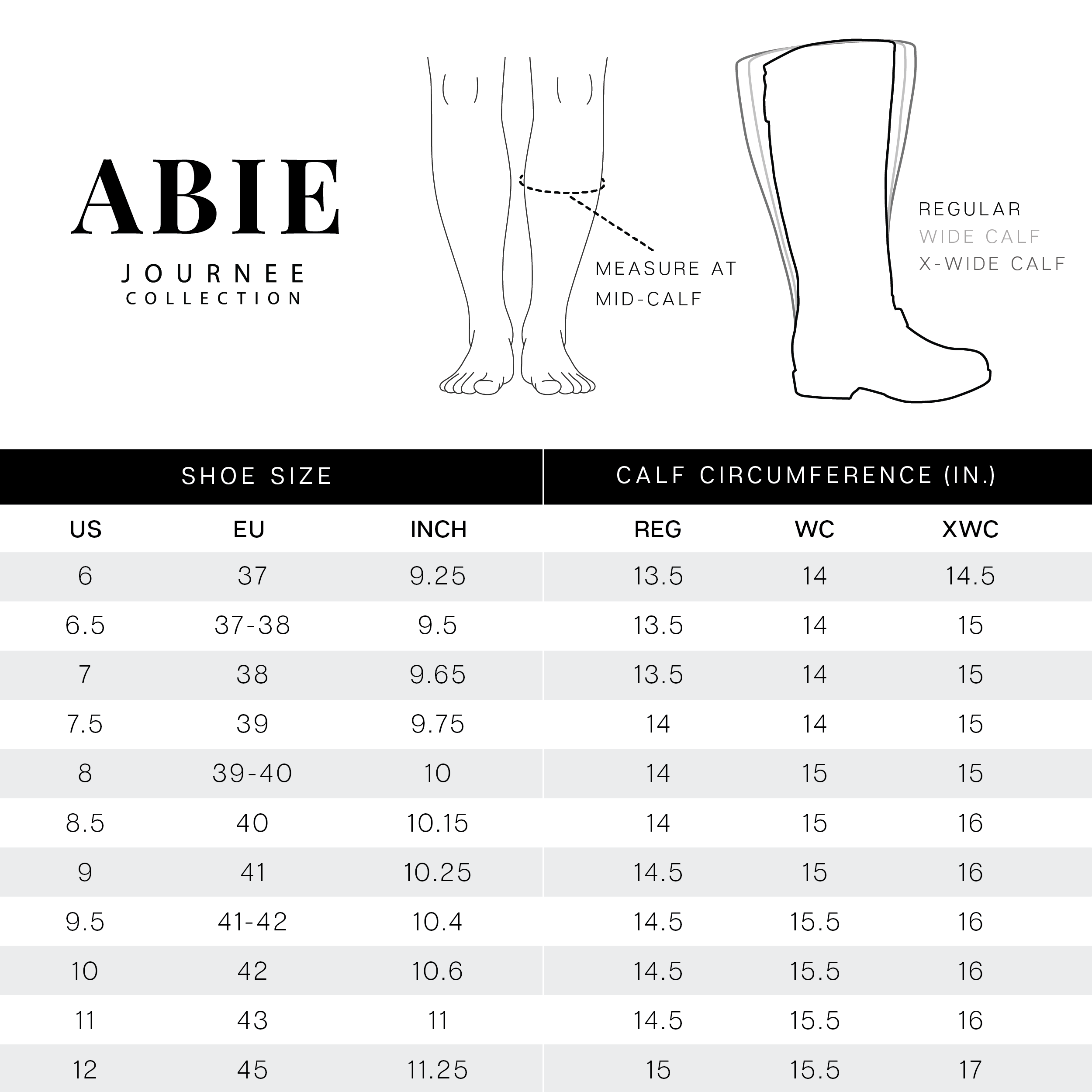 ABIE EXTRA WIDE CALF - Journee Collection