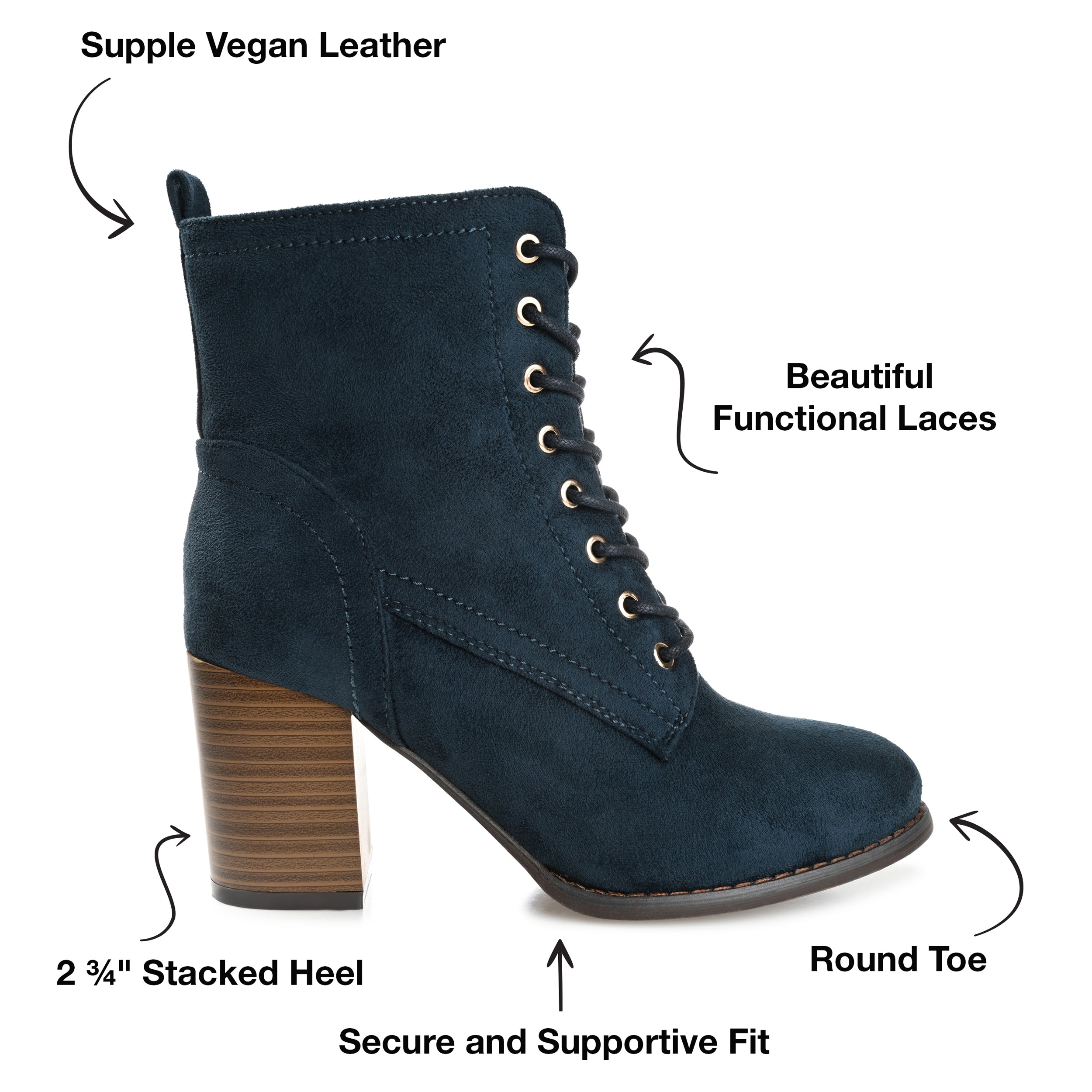 Lulus | Shasta Black Suede Ankle Booties | Size 8 | Vegan Friendly
