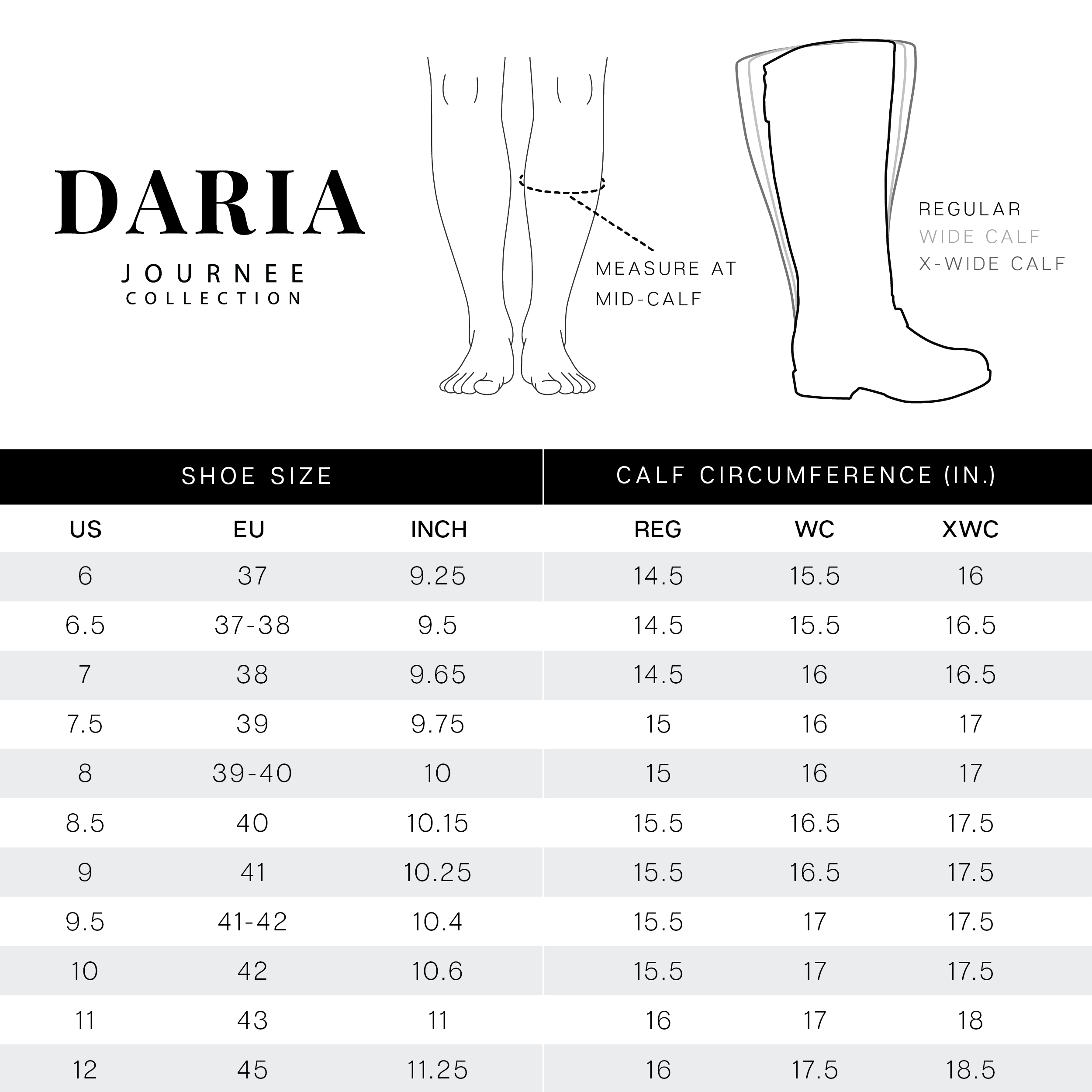 DARIA WIDE WIDTH AND EXTRA WIDE CALF - Journee Collection