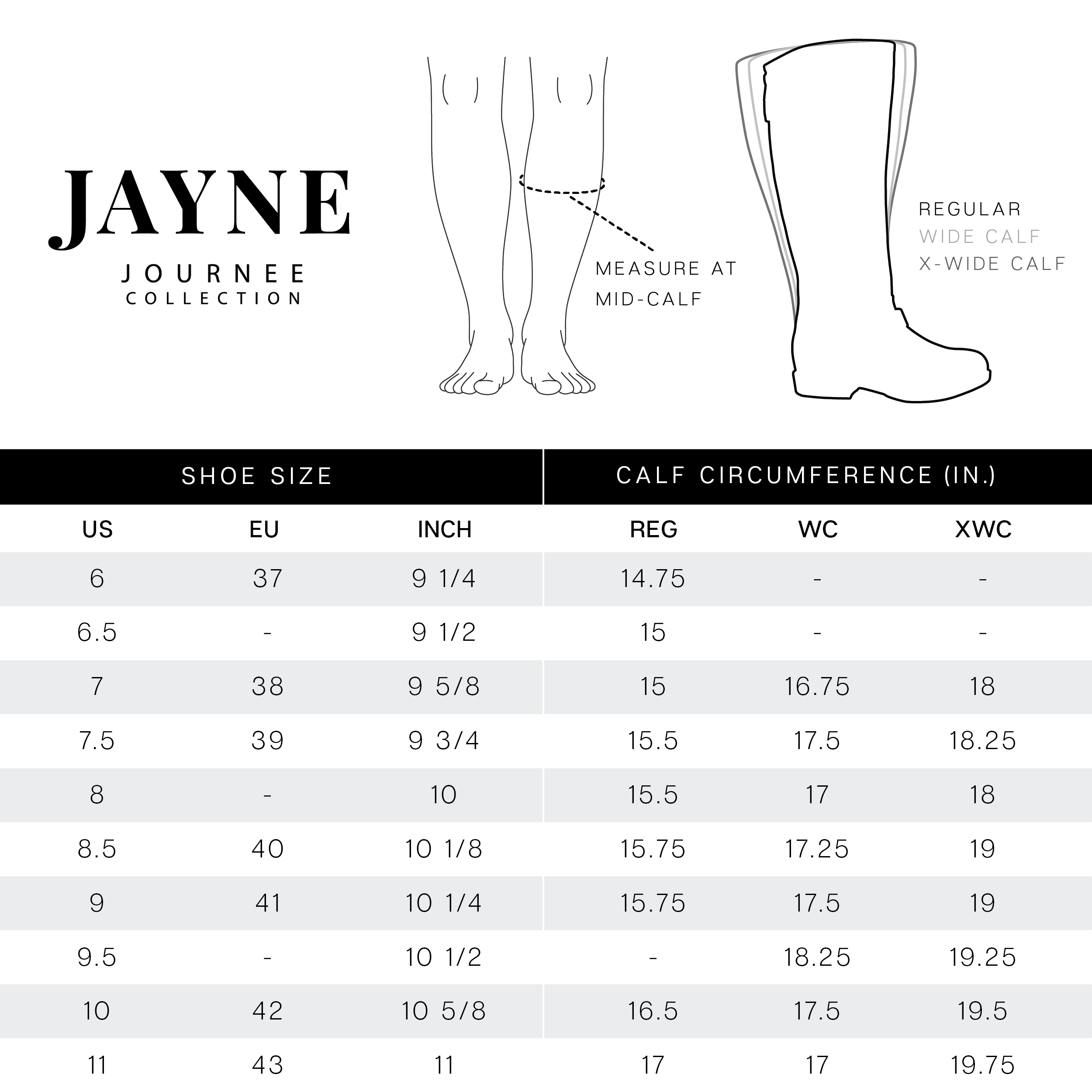 JAYNE EXTRA WIDE CALF - Journee Collection