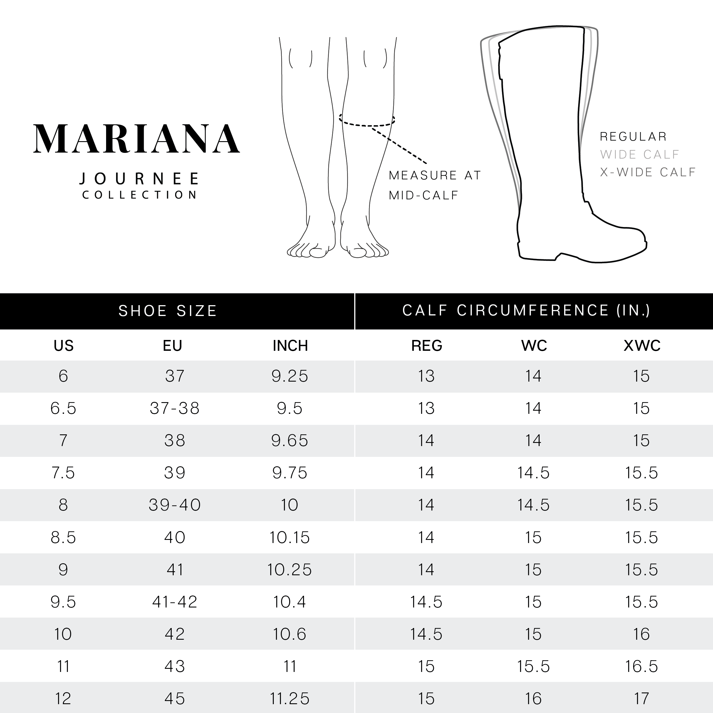 MARIANA EXTRA WIDE CALF - Journee Collection