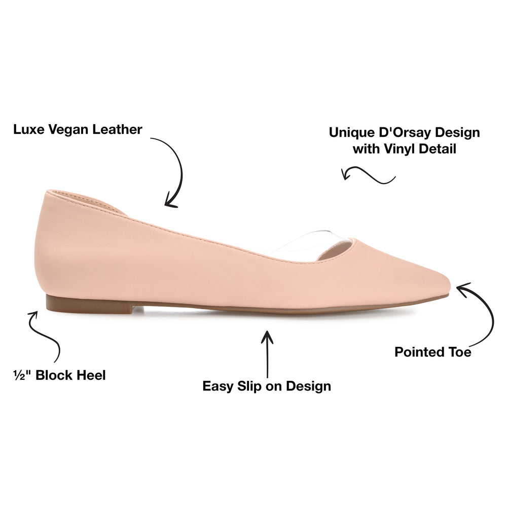 MIKKI D'ORSAY FLATS IN FAUX LEATHER