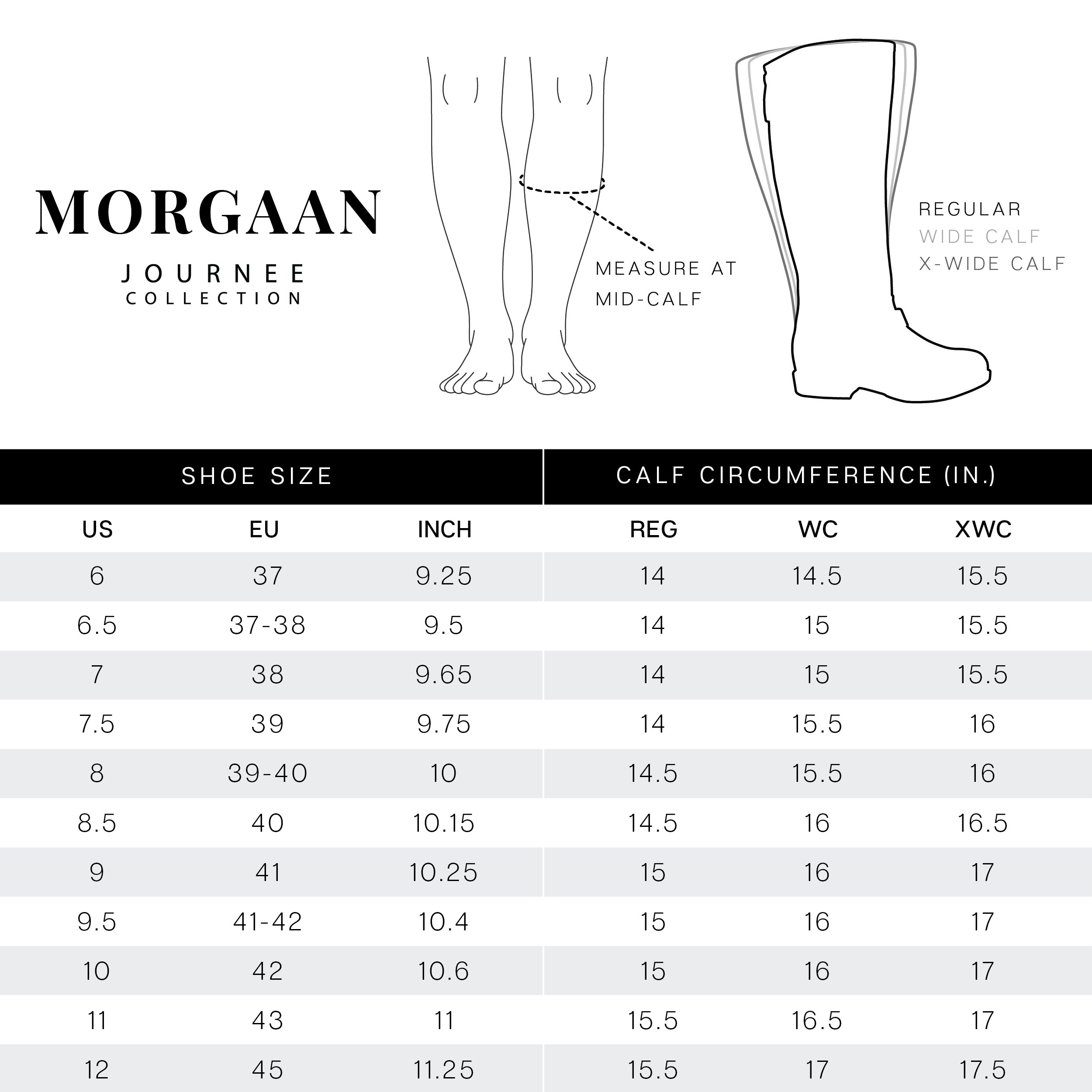 MORGAAN EXTRA WIDE CALF - Journee Collection