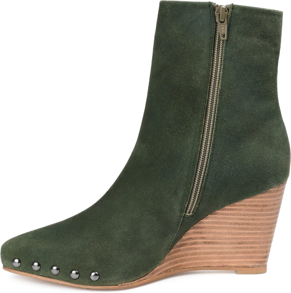 REEYA WEDGE HEELED BOOTIES IN SUEDE