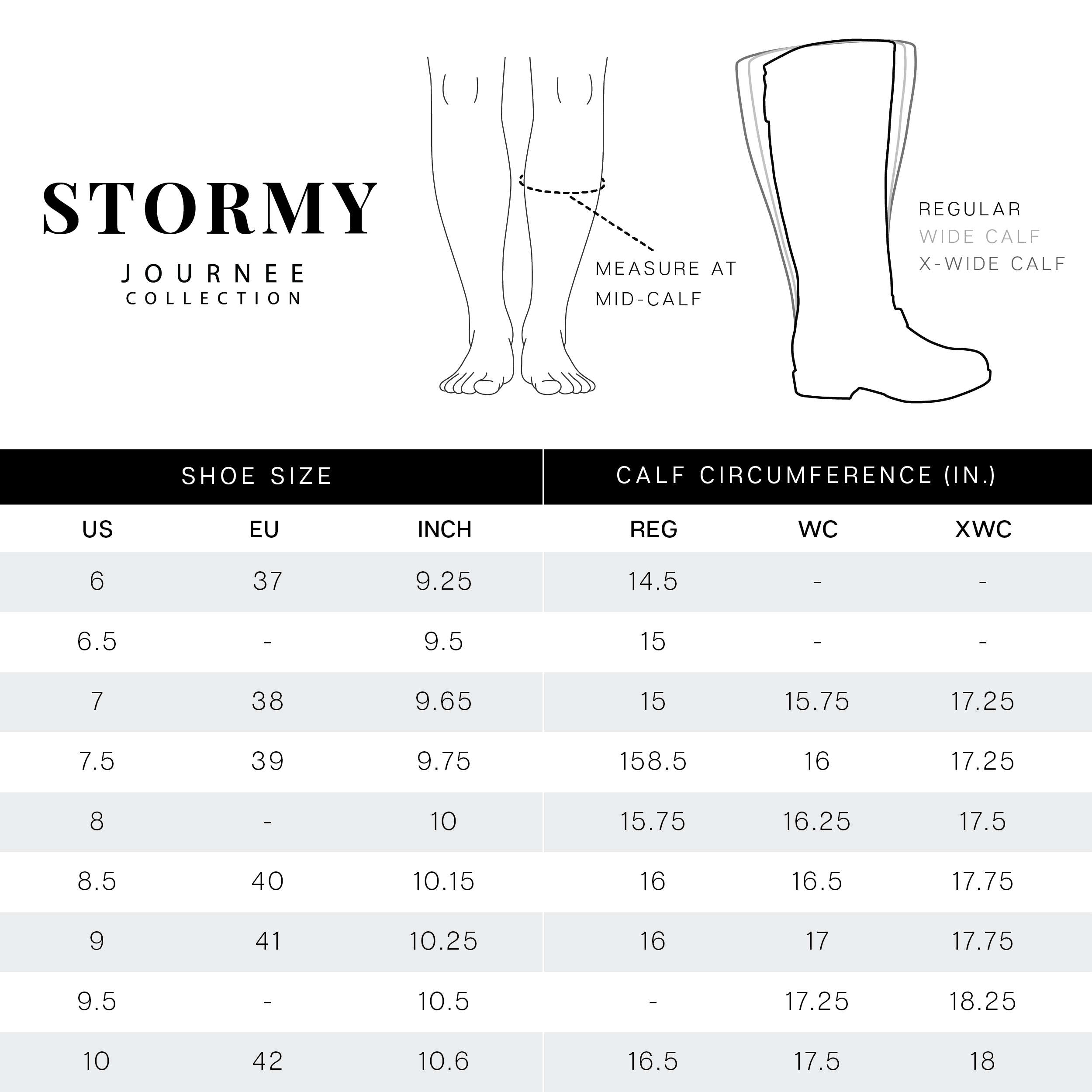 STORMY EXTRA WIDE CALF - Journee Collection