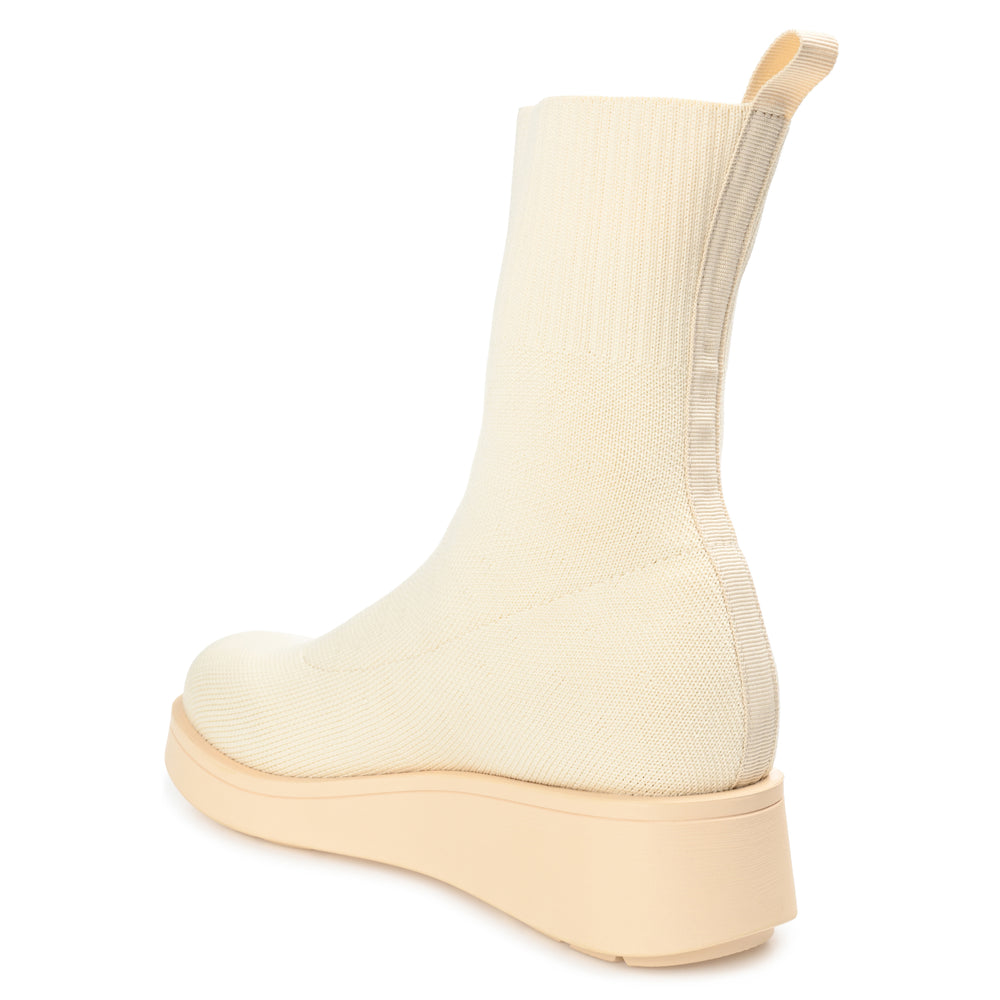 EBBY PLATFORM SOCK BOOT IN KNIT FABRIC