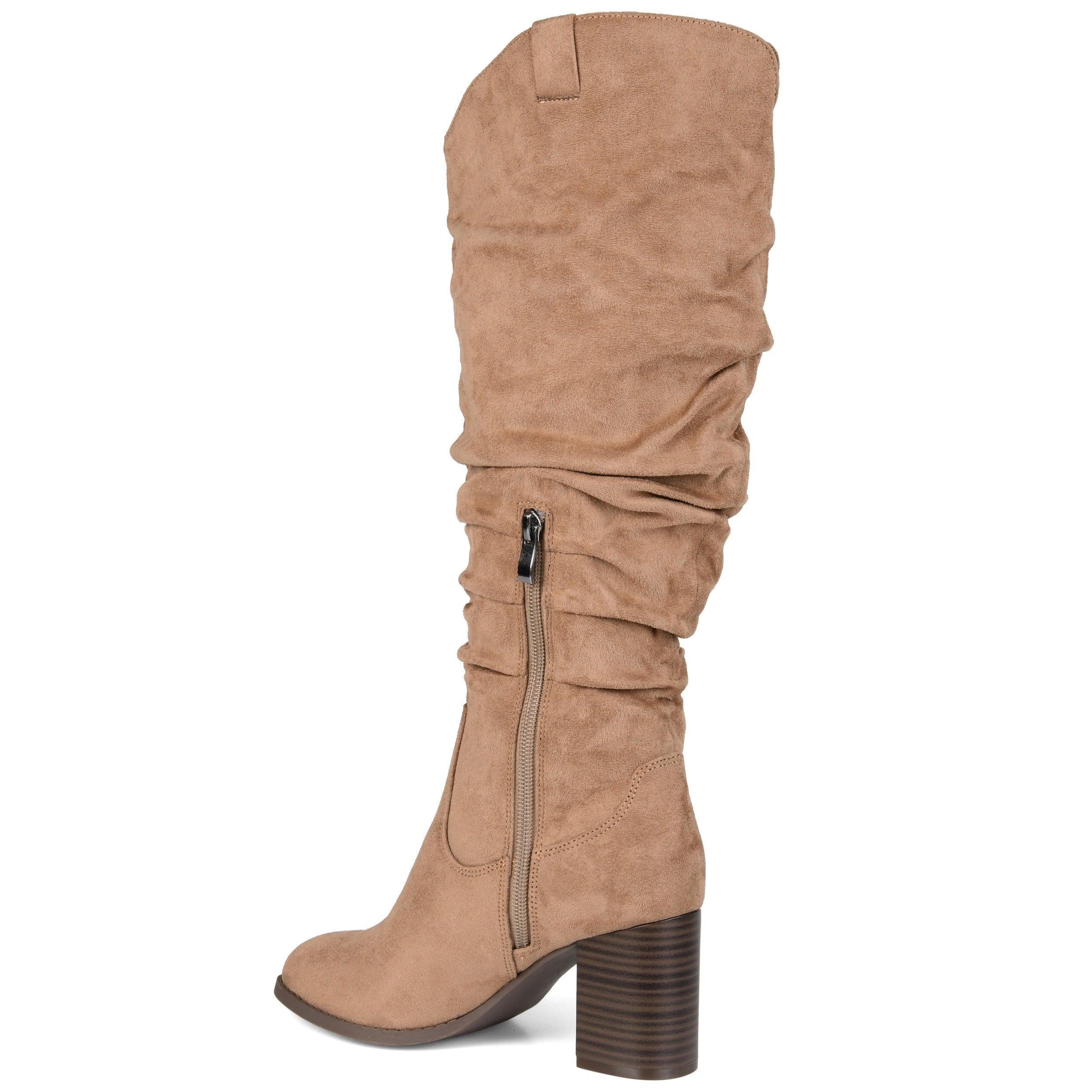 Aneil Extra Wide Calf Boots |Faux Suede Boots | Journee Collection