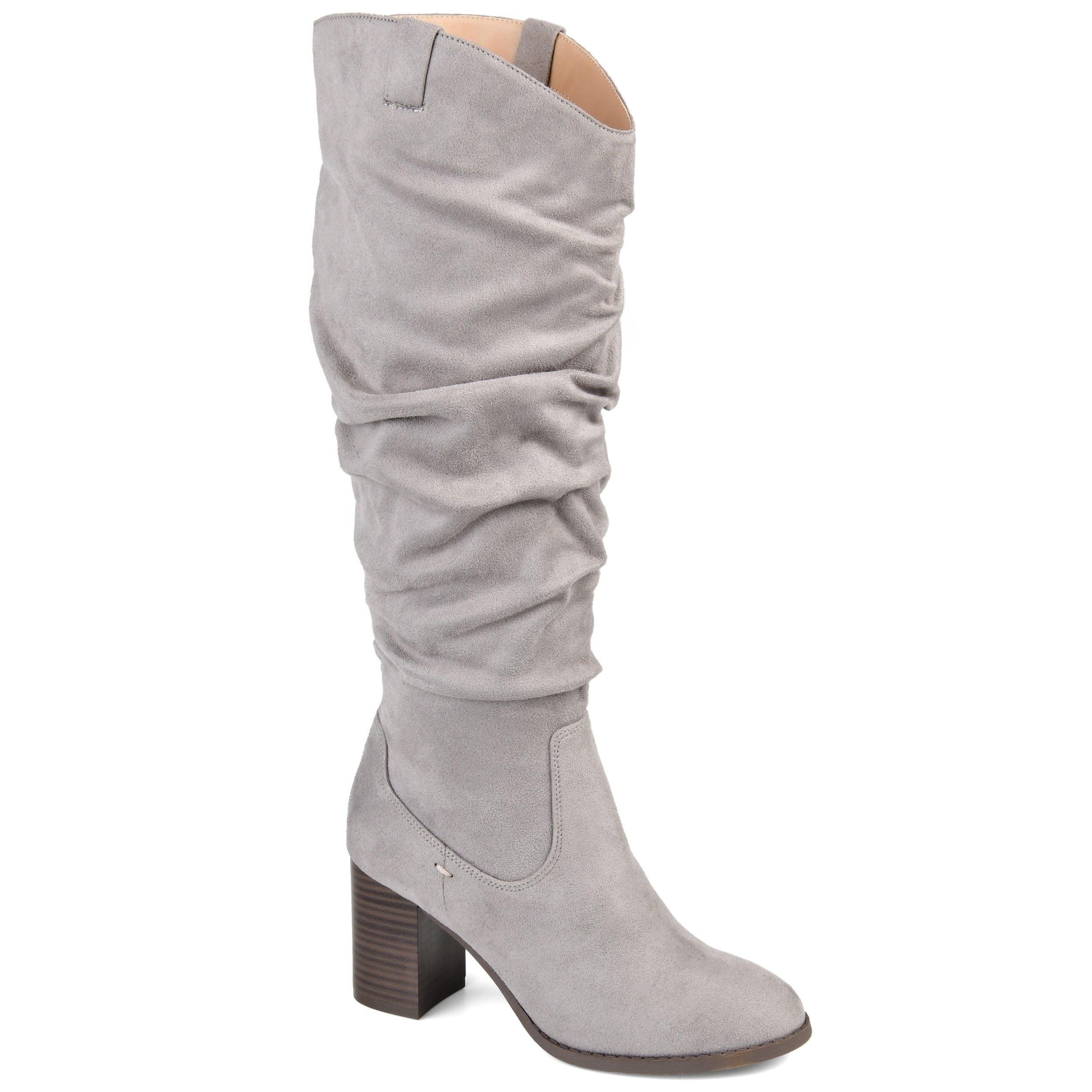 Aneil Boots | Faux Suede Slouchy Boots | Journee Collection