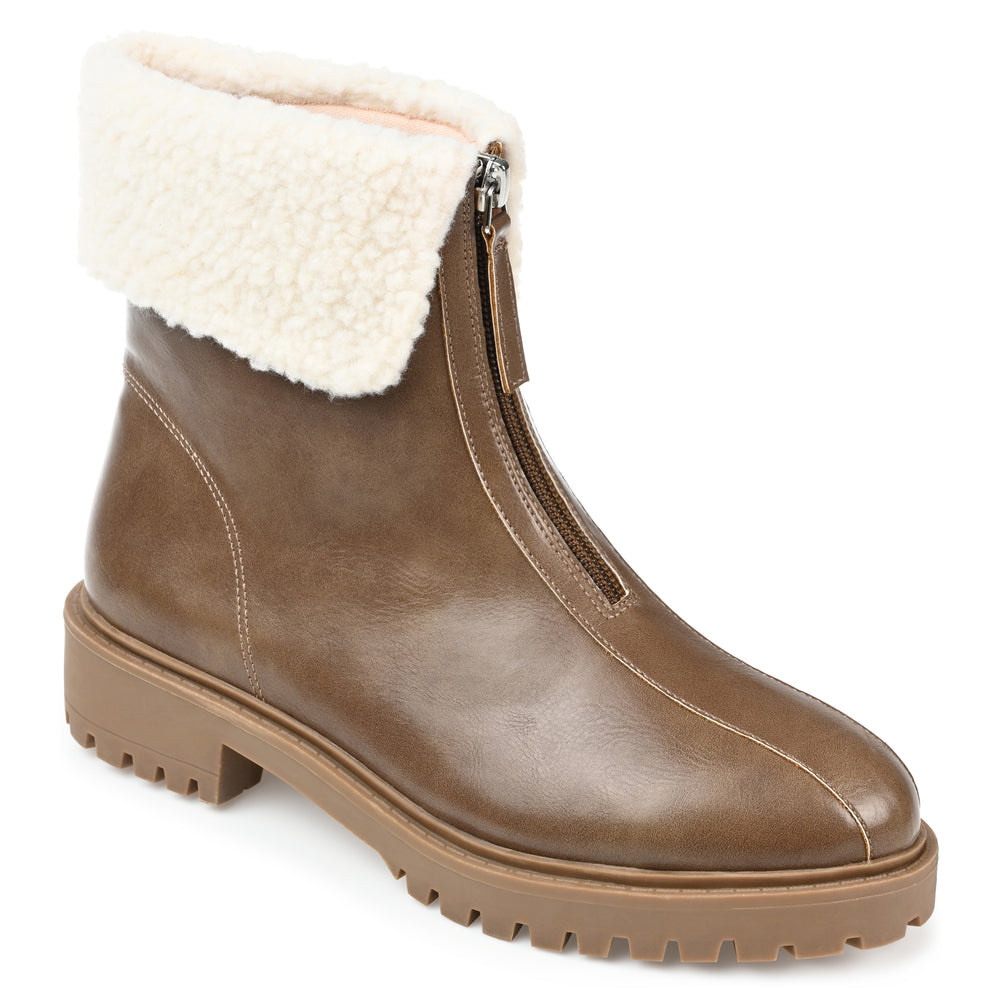 FYNN ZIP-UP BOOTIES IN FAUX LEATHER