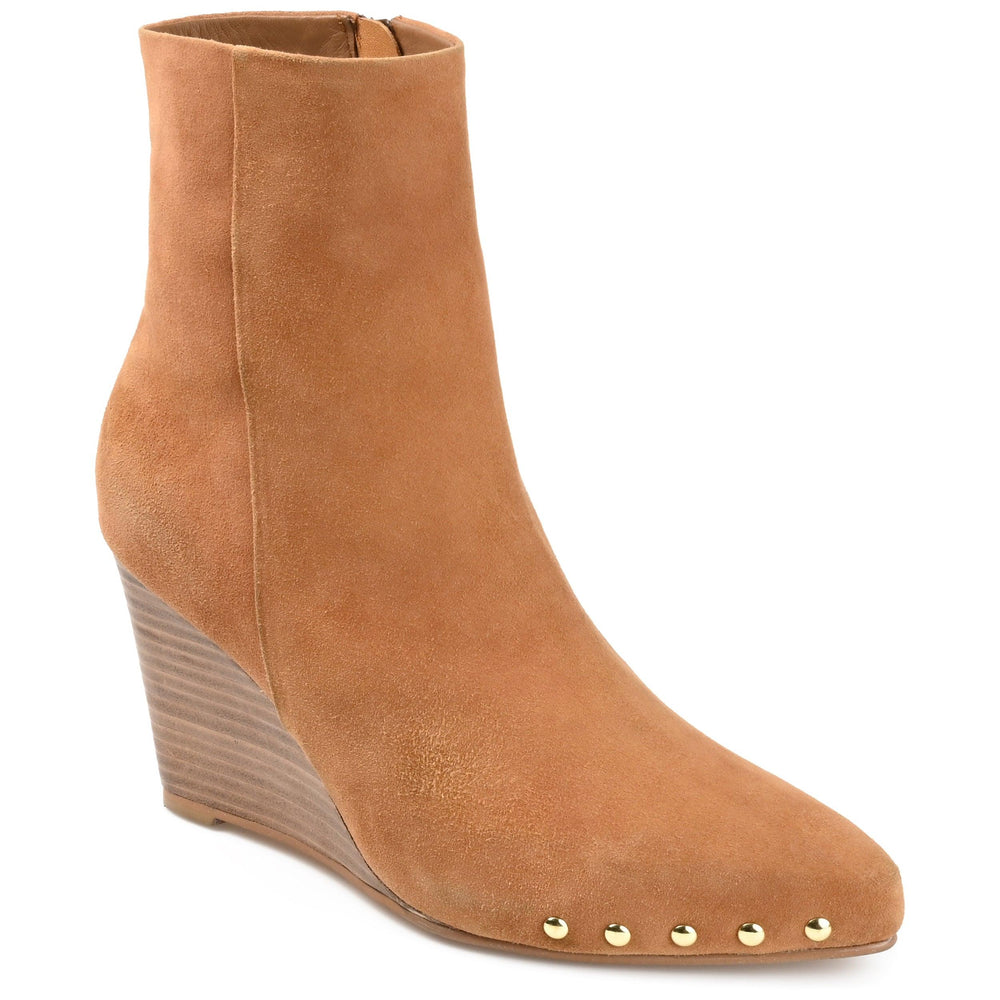 REEYA WEDGE HEELED BOOTIES IN SUEDE